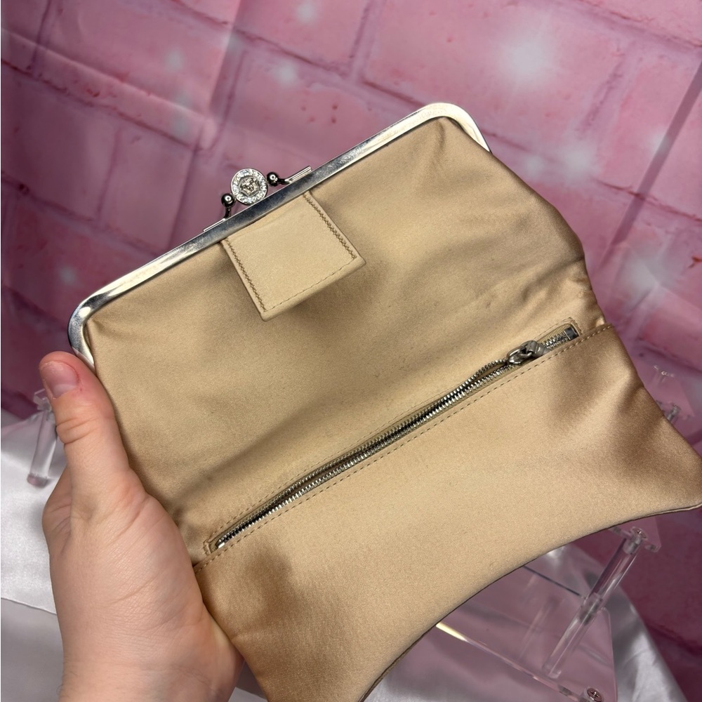 Versace Beige Wallet with Silver Accents - Picture 11 of 14